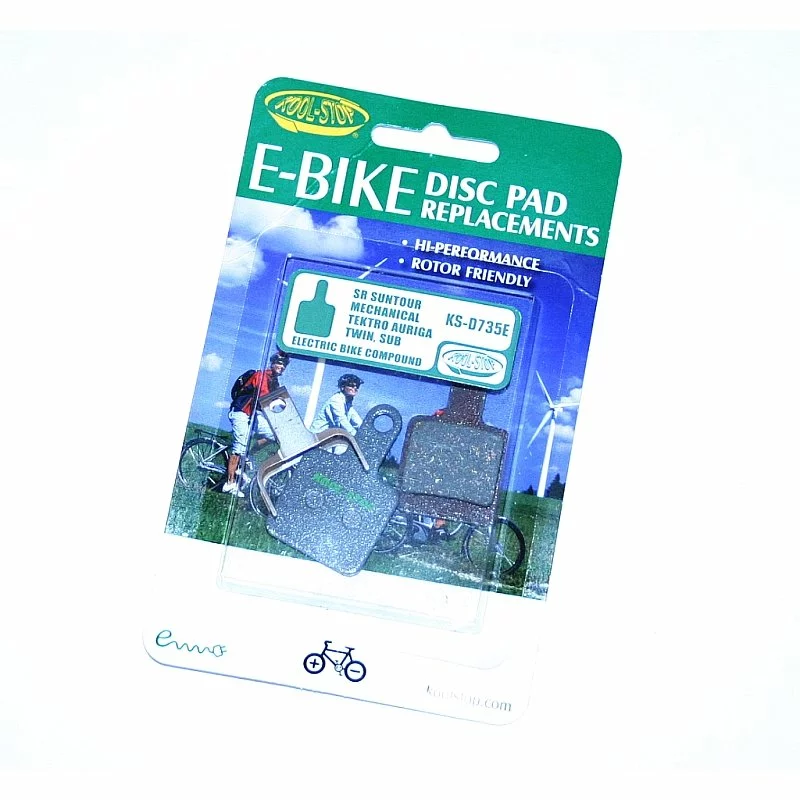 Kool-stop Kool Stop, Bremsbelag, Disc Brake E-Bike, Tektro Volans, Auriga SUB, E-Sub, Suntour Mechanisch, 1 Paar (HstNr = RED735E)
