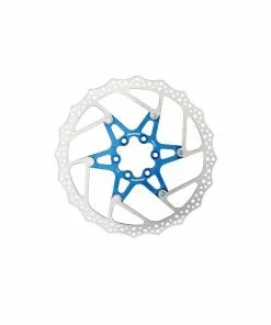 Reverse, Bremsscheibe Alu/Stahl, Aluspider Blau, 135g, 6-loch, 180mm