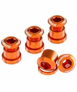 Reverse, Kettenblattschrauben SET, Aluminium, 4er Set Orange