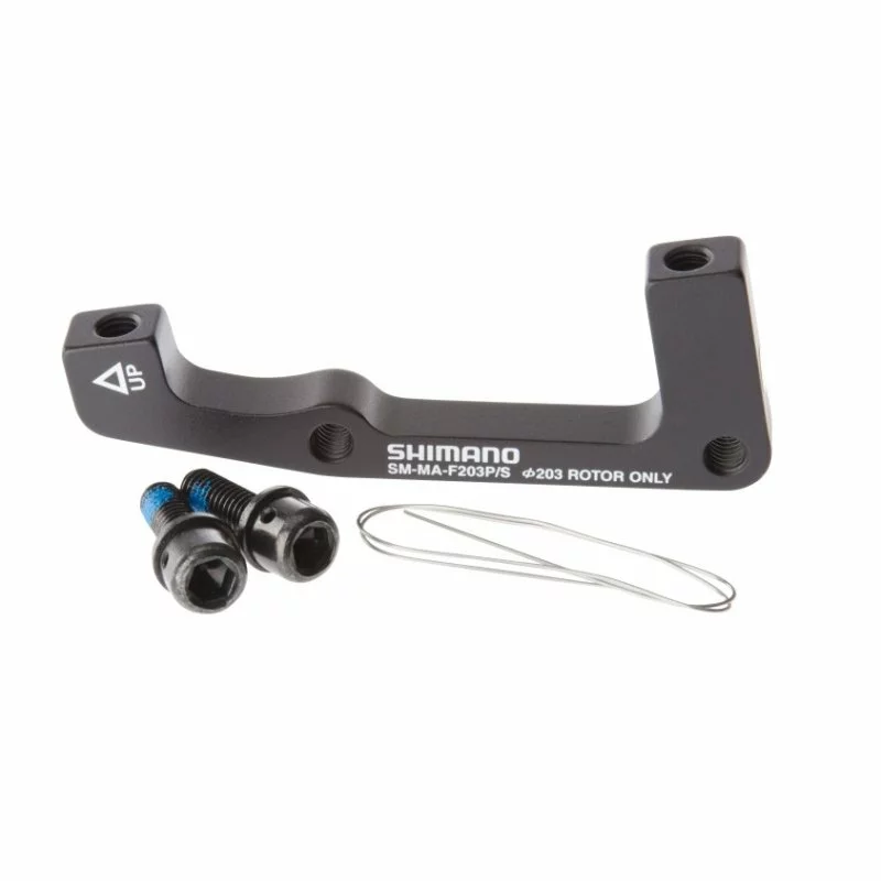 Shimano, Adapter, Disc Brake, Von Postmount Bremse Auf IS2000 Gabel, KSMMAF203PSB, F. 203mm Rotor, Sicherung, (HstNr = KSMMAF203PSB)