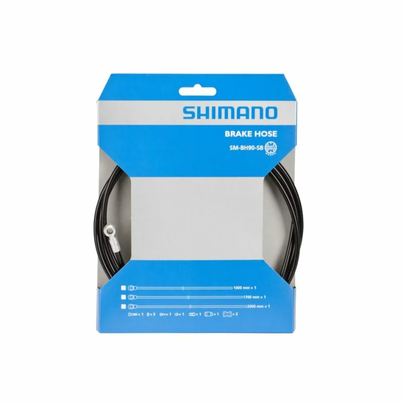 Shimano, Bremsleitung, SM-BH90-SB, 90°, 2000mm, Kürzbar, Inkl. Anschlüsse