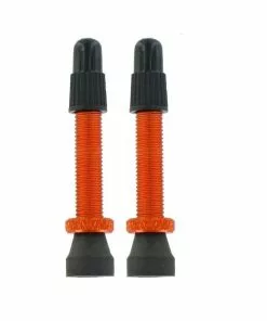 VAR, Ventil Alu Tubelessventil Für TL-Ready Umrüstung SV, 6,5mm, 35mm Lang, 2er Pack, Orange